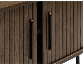 Hnedý TV stolík v dekore duba 120x56 cm Nola – Unique Furniture