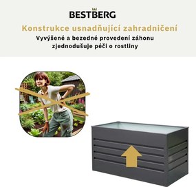 Vyvýšený záhradný záhon BestBerg VZ-940Z / 940 l / 180 x 90 x 58 cm / zelený
