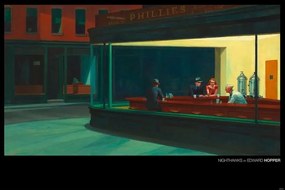 Plagát, Obraz - Edward Hopper - Nighthawks, 1942, (91.5 x 61 cm)