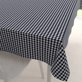 Biante Bavlnený obdĺžnikový obrus Olivia OL-015 Čierno-biela kocka malá 100x140 cm