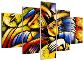 Obraz - Olejomaľba, milenci (150x105 cm)