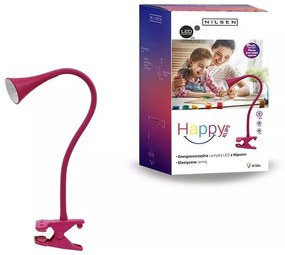 Kancelárska lampa s klipom Happy Nilsen LED RED PX030