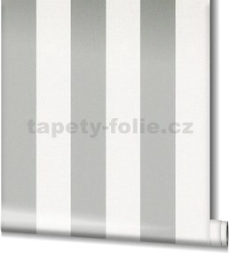 Vliesové tapety na stenu Hailey 82264, rozmer 10,05 m x 0,53 m, pruhy tmavo hnedosivé-biele, NOVAMUR 6800-70