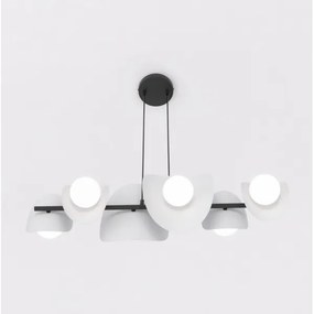 Závesný luster na lankách ELEMENTI 6xG9/8W/230V šedá