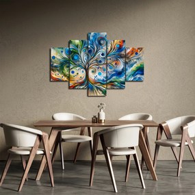 Obraz – Farebný energetický strom (150x105 cm)