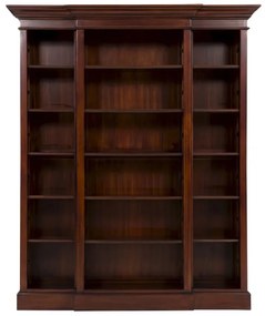furniture-nabytek.cz - Masívna knižnica Cambridge I z mahagónu, lakovaná, hnedá – 168×34×210 cm