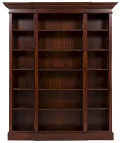 furniture-nabytek.cz - Masívna knižnica Cambridge I z mahagónu, lakovaná, hnedá – 168×34×210 cm