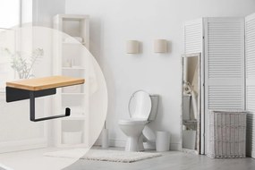 Tutumi Tutumi, držiak WC papiera 322747, čierna-hnedá, REA-07010