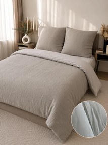 Mušelínové obliečky sivé 200x220 cm + 2x 70x80 cm, 100 % bavlna