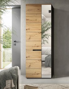 Predsieňová zostava Cano (6-dielna), šedá/dub artisan