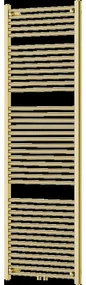 Mexen Mars kúpeľňový radiátor 1800 x 600 mm, 752 W, zlatý - W110-1800-600-00-50