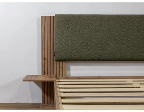 Zelená dvojlôžková posteľ s roštom 140x190 cm Lior – Bobochic Paris