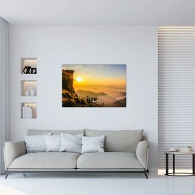 Obraz údolia v rannej hmle (90x60 cm)