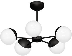 Stropné svietidlo Sfera, 5x biele sklenené tienidlo, b, x