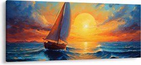 Obraz - Plachetnica (120x50 cm)