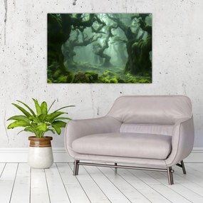 Obraz - Les prerastený machom (90x60 cm)