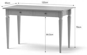 Písací stolík Ines neutral grey