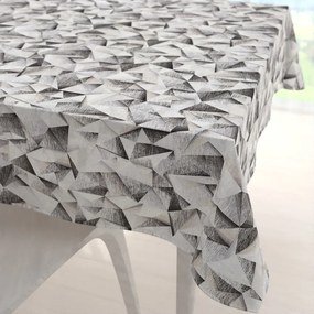 Biante Dekoračný štvorcový obrus Porto PRT-008 Sivo-béžové kryštály 130x130 cm