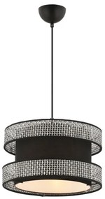 Závesné svietidlo na lanku HALO 1xE27/60W/230V čierna/sivá