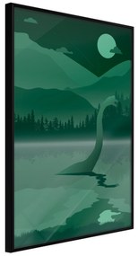 Artgeist Plagát - Loch Ness [Poster] Veľkosť: 20x30, Verzia: Zlatý rám s passe-partout