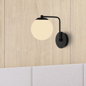 Čierne nástenné svietidlo Squid Lighting Star, výška 22 cm