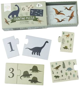 Počítání puzzle: dinosaurus