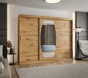 Šatníková skriňa 250 cm Rosaria (dub artisan). Akcia -20%. Vlastná spoľahlivá doprava až k Vám domov. 1126308
