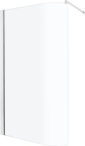 Novoterm Sprchová zastena Walk-in NV-Zeta 140 TR, chróm/transparent - bez vaničky