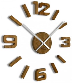 Elegantné nalepovacie nástenné drevené hodiny na stenu