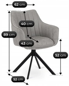 PROXIMA.store - Čalúnená otočná stolička MUMBAI FARBA: hnedá