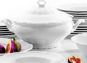 Ćmielóv obedová súprava  Maria Teresa biela 24-dielná