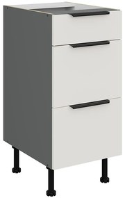 Kuchynská skrinka Aria-Wh/Ant Anti Fingerprint 40d 3s Bb