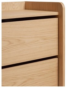 Vysoká komoda v dekore duba v prírodnej farbe 80x82 cm Wrap – Bonami Selection