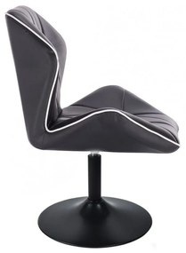 LuxuryForm DESIGN Stolička MILANO MAX na čiernom tanieri - čierna