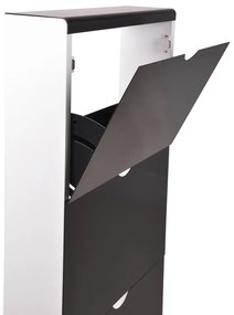 Čierny kovový výklopný botník 51x138x16 cm – Household Pleasure