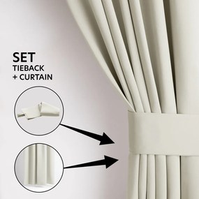 Krémový zatemňovací termo záves 140x270 cm Pleat – Restilo