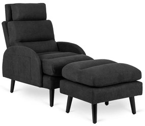 PROXIMA.store - Sklápacie kreslo HENRY FARBA: čierna