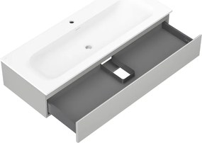 Mexen Orio, kúpeľňová skrinka 120 cm s umývadlom Vela, 1 zásuvka, šedá matná/biela matná, 91A10-12023-1-BF62-W23M01