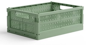 Made Crate Skladacia prepravka Green Bean Green - midi