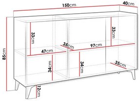 Skrinka Opuncia 3D (biela + biela lesklá + zlatá). Vlastná spoľahlivá doprava až k Vám domov. 1122780