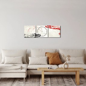 Obraz - Krokodíly (s hodinami) (90x30 cm)