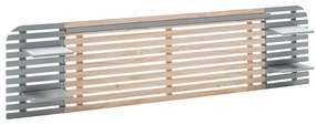 Svetlosivé/prírodné čelo postele z borovicového dreva 240x62 cm Dimas – Marckeric