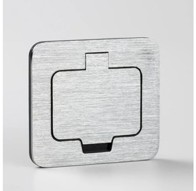 Brilagi - Vonkajšia vstavaná podlahová zásuvka IP55 matný chróm obdĺžnikový