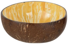 Oranžová miska v tvare polovice kokosového orecha - Ø 14*7 cm