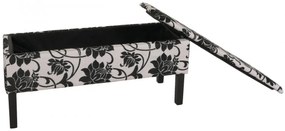 Lavička Renens - látka, vzor kvety