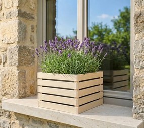 AMADEA Drevený obal s kvetináčom, 32x32x24cm Český výrobok