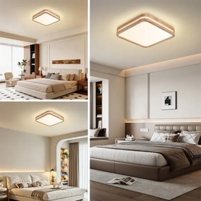 Brilagi - LED stmievateľné svietidlo MOLINA SQUARE LED/48W/230V dub 40x40 cm + diaľkové ovládanie