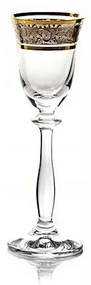 BOHEMIA ANGELA ZLATO-PLATINOVÝ POHÁR 60 ML SADA 6 KS