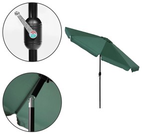 ModernHome Veľký záhradný slnečník 3m - zelený