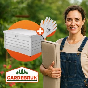 Kovový úložný box METALBOX, 385L, 120x62x63cm, šedá Gardebruk